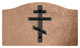 DASHELL-519-BK-SH-BZ Black Orthodox Cross Shimmer Bronze Background